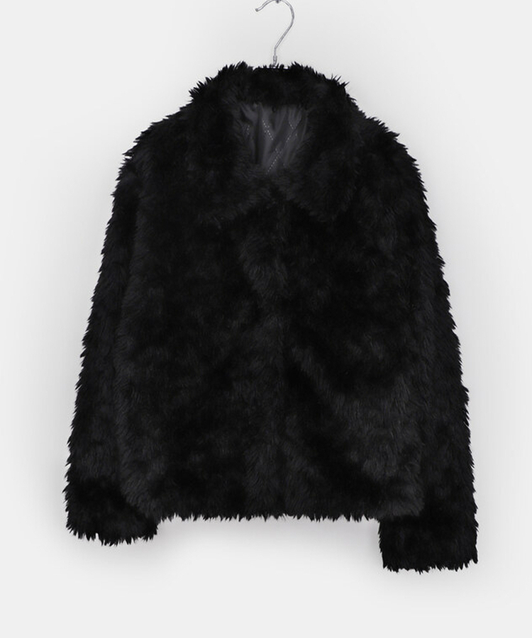 ルオンカラーキルティングファーハーフジャケット