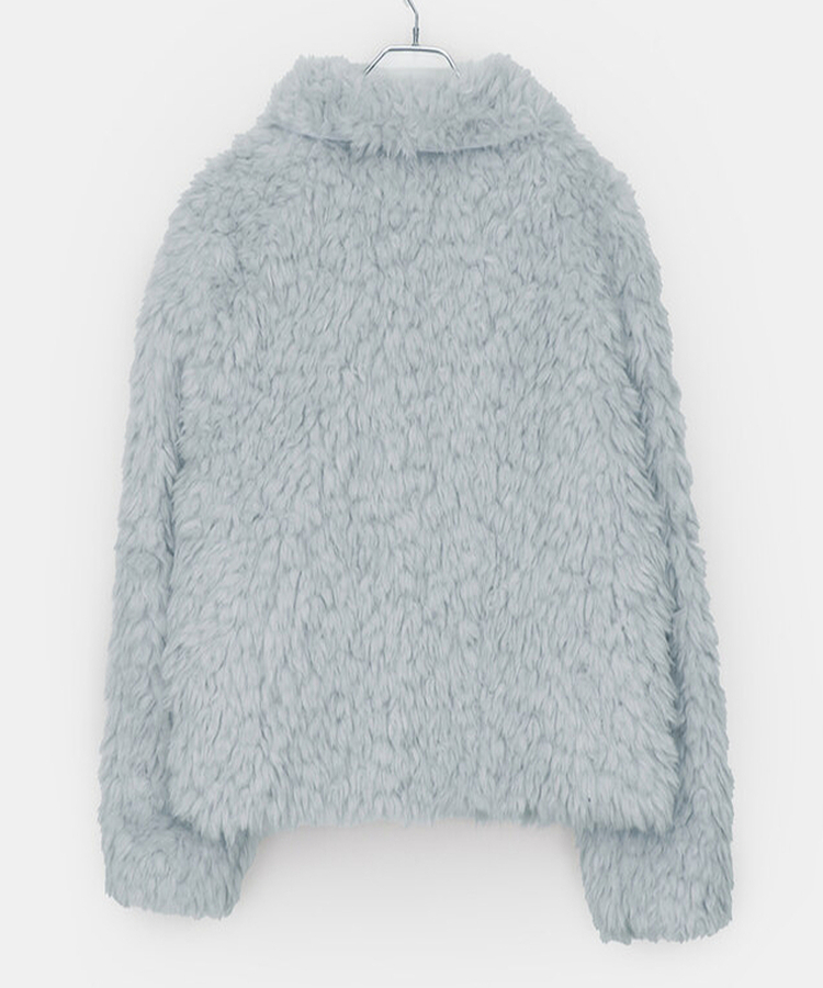 ルオンカラーキルティングファーハーフジャケット