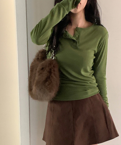 ライスレイヤード長袖Tシャツ(7color) OLIVE