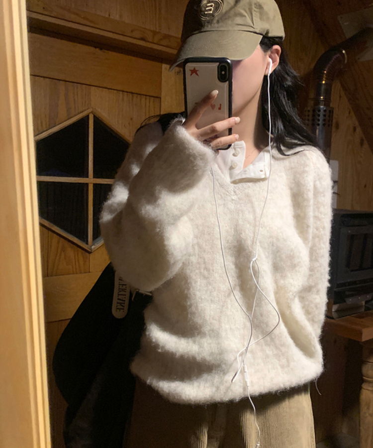 ライスレイヤード長袖Tシャツ(7color) IVORY