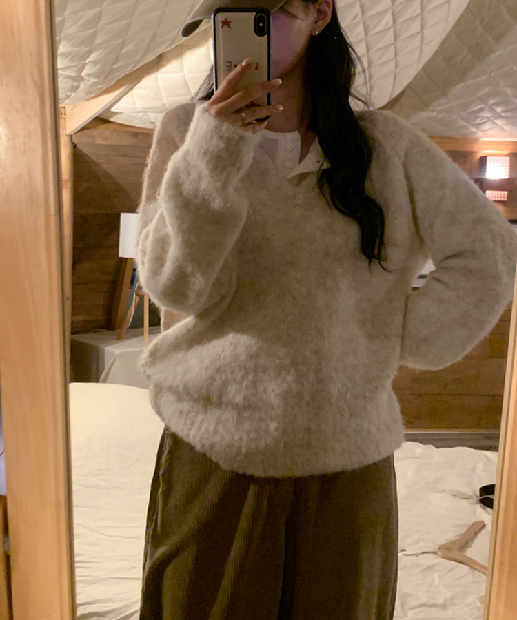 ライスレイヤード長袖Tシャツ(7color) IVORY