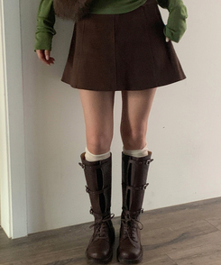 フェリーピーチミニスカート BROWN