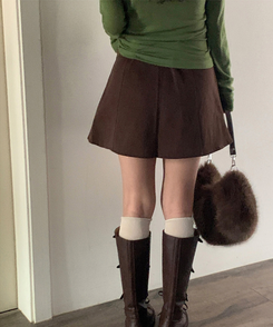 フェリーピーチミニスカート BROWN