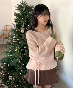 フェリーピーチミニスカート BROWN