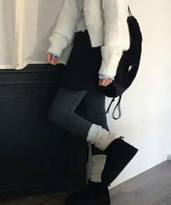 フェリーピーチミニスカート BLACK