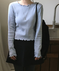 フェリーピーチミニスカート BLACK