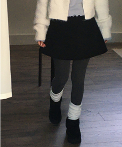 フェリーピーチミニスカート BLACK