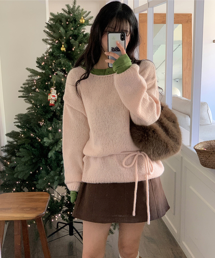 フェリーピーチミニスカート BROWN