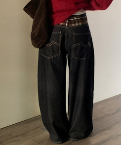 ノンフェードチェックパンツ DEEP DENIM