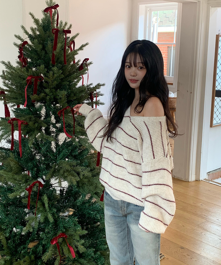 【マフラー付き】マープルニット IVORY