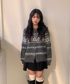 クロスウィービングカーディガン GRAY