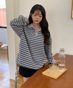 ベーシックストライプTシャツ SORA