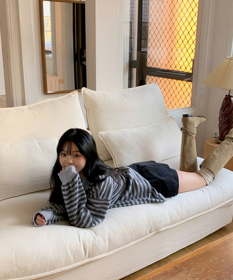 ベーシックストライプTシャツ SORA