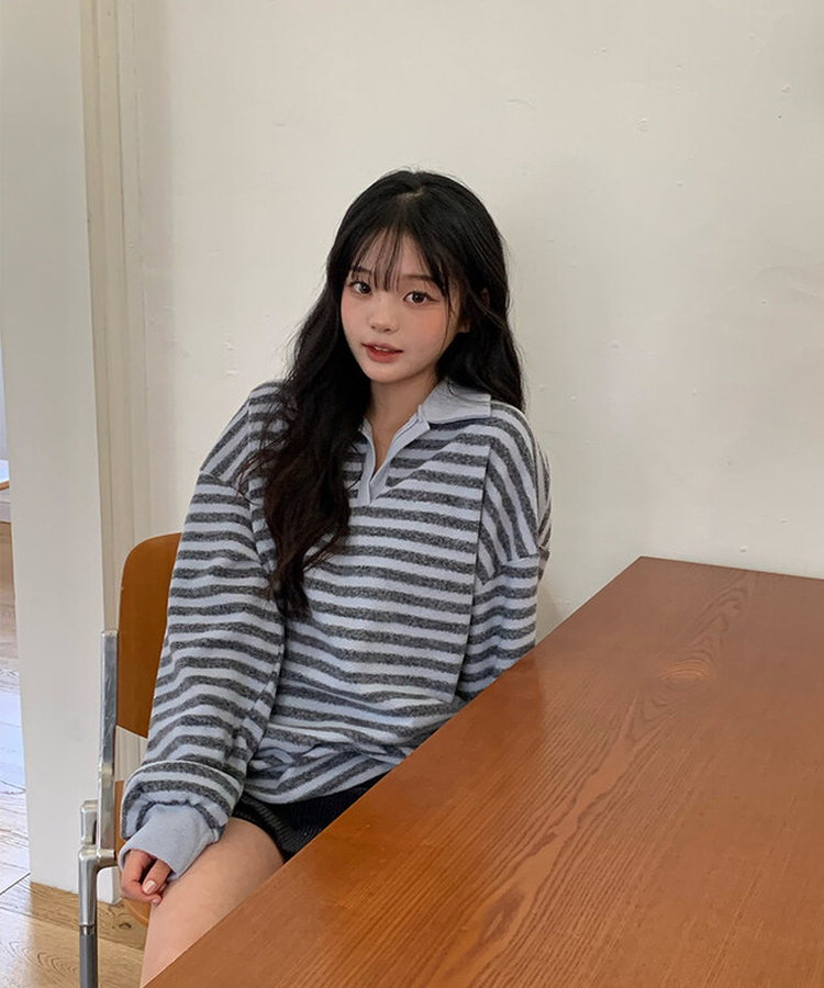 ベーシックストライプTシャツ SORA