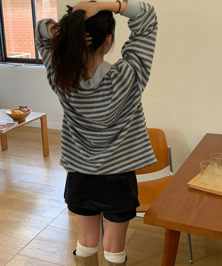 ベーシックストライプTシャツ SORA