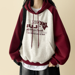 【起毛】]バイカラーラグランフード haute wine