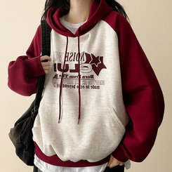 【起毛】]バイカラーラグランフード haute wine