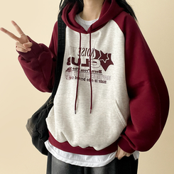 【起毛】]バイカラーラグランフード haute wine