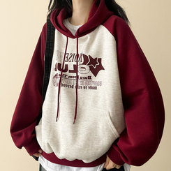 【起毛】]バイカラーラグランフード haute wine