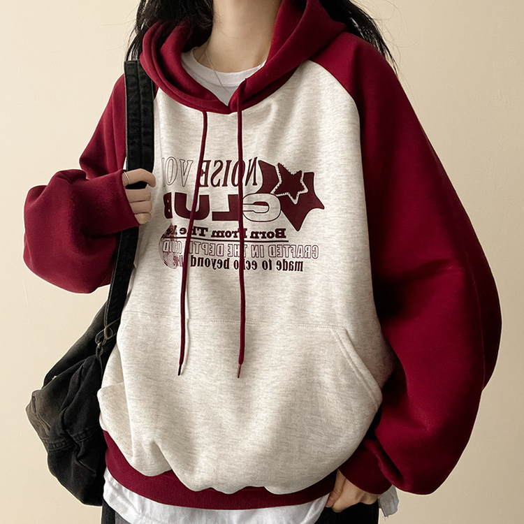 【起毛】]バイカラーラグランフード haute wine