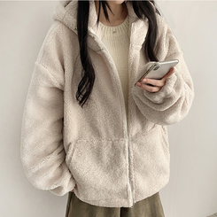 ボアウールフードジップアップ(6color) IVORY