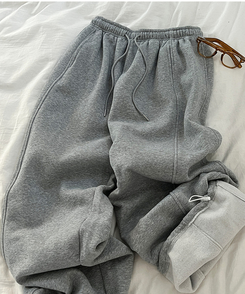 【丈別】サイドスリットストリングワイドトレーニングパンツ