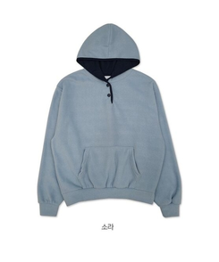 ハーフオープンボタンスフリースフード