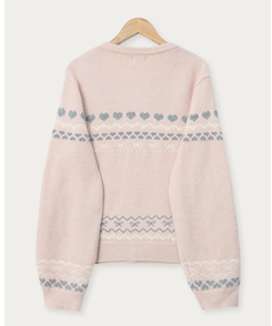 ウールノルディックラウンドニットカーディガン