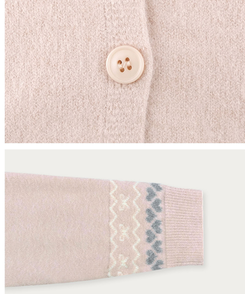 ウールノルディックラウンドニットカーディガン