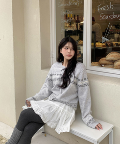 レーススエードミニティアードスカート IVORY