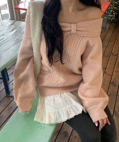 レーススエードミニティアードスカート IVORY