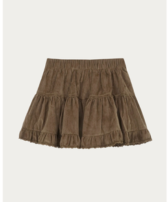 レーススエードミニティアードスカート