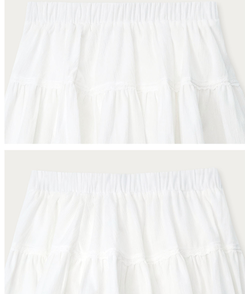 レーススエードミニティアードスカート