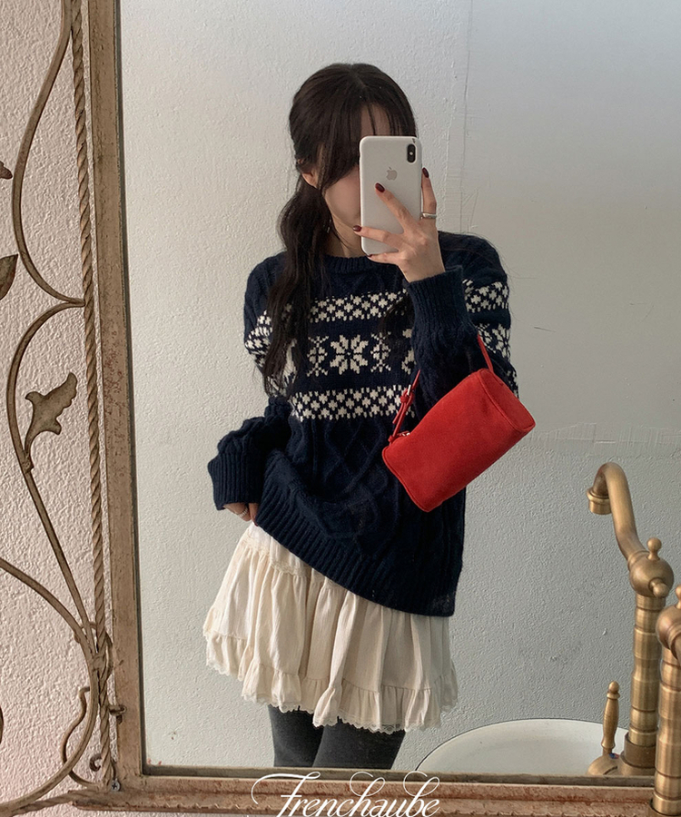 レーススエードミニティアードスカート CREAM