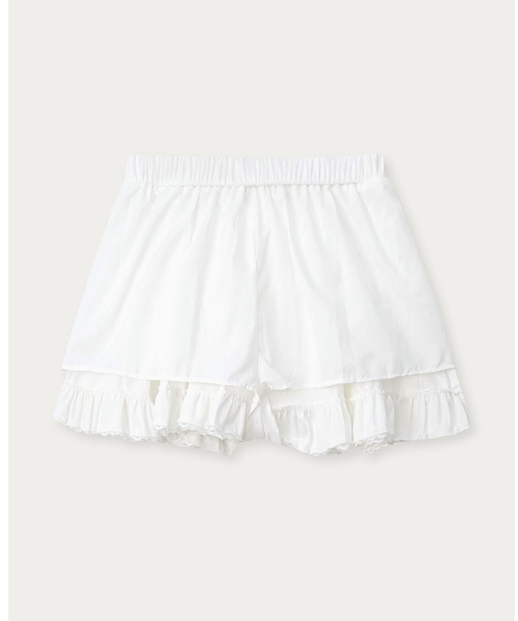 レーススエードミニティアードスカート