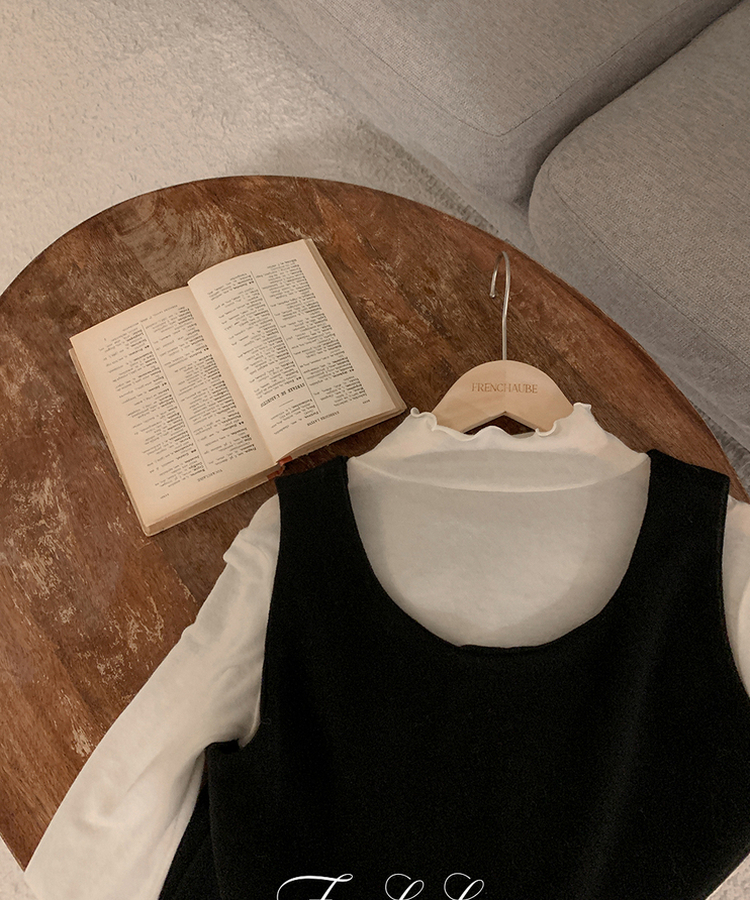 フリルレイヤードミニワンピース