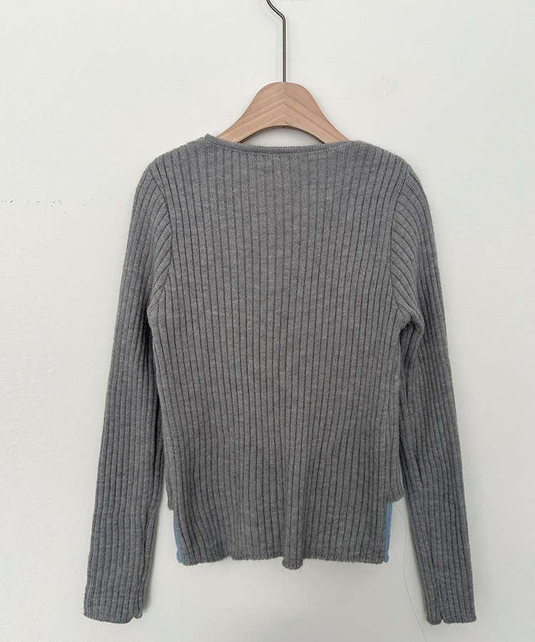 트윈 블렌드 니트 슬림핏 가디건