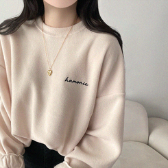 【起毛】フリースハーモニートレーナー CREAM