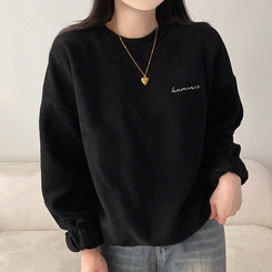 【起毛】フリースハーモニートレーナー BLACK