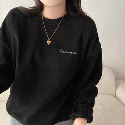 【起毛】フリースハーモニートレーナー BLACK