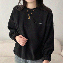 【起毛】フリースハーモニートレーナー BLACK