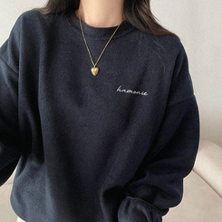 【起毛】フリースハーモニートレーナー NAVY