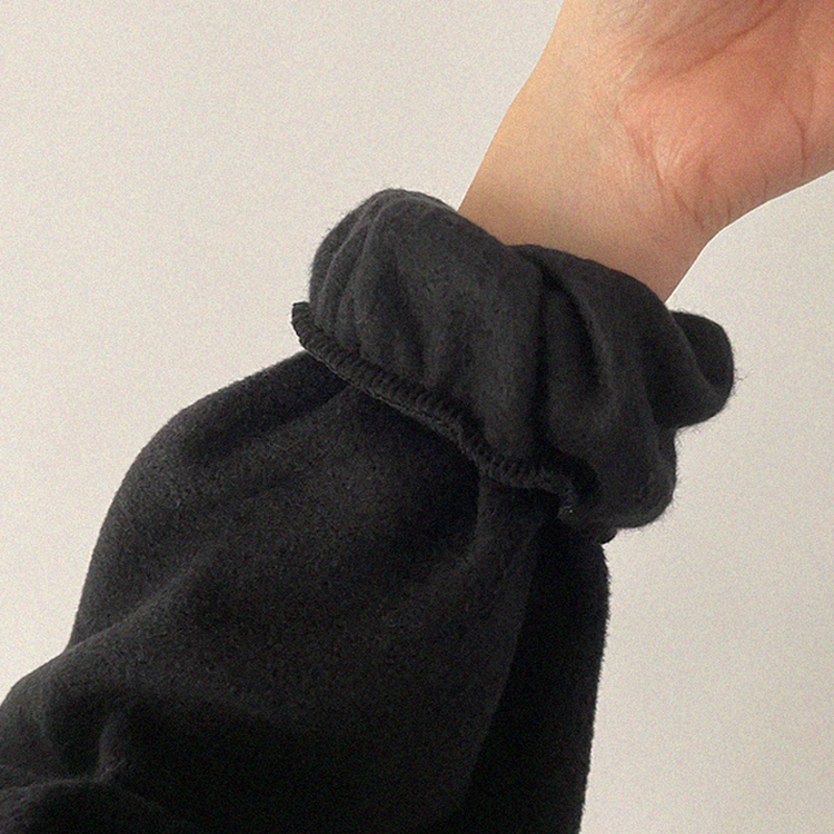 【起毛】フリースハーモニートレーナー BLACK