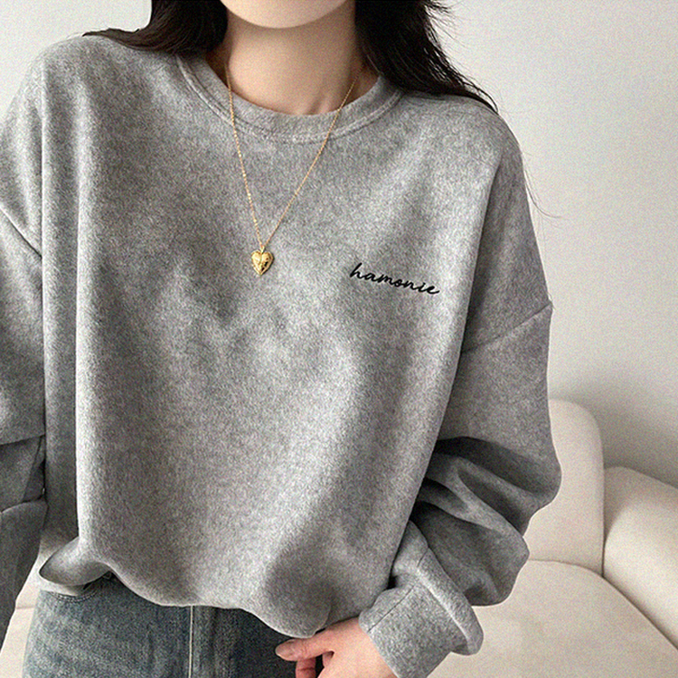 【起毛】フリースハーモニートレーナー MELANGE