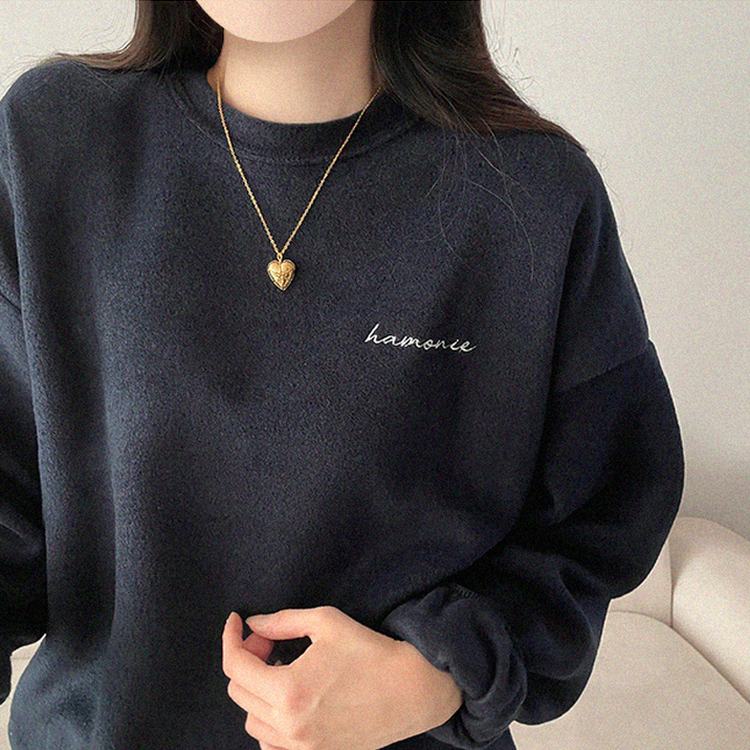 【起毛】フリースハーモニートレーナー NAVY