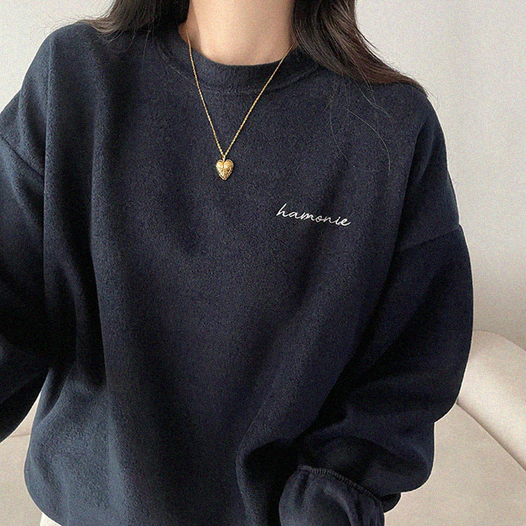 【起毛】フリースハーモニートレーナー NAVY