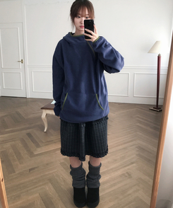 フリルビンテージチェックミディスカート CHARCOAL