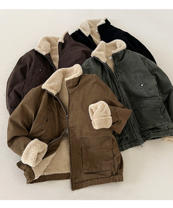 ウォッシングハイネックウールファージャケット