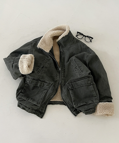 ウォッシングハイネックウールファージャケット