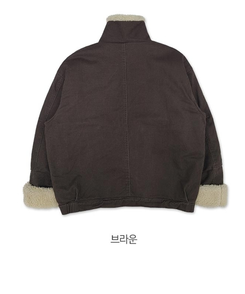 ウォッシングハイネックウールファージャケット